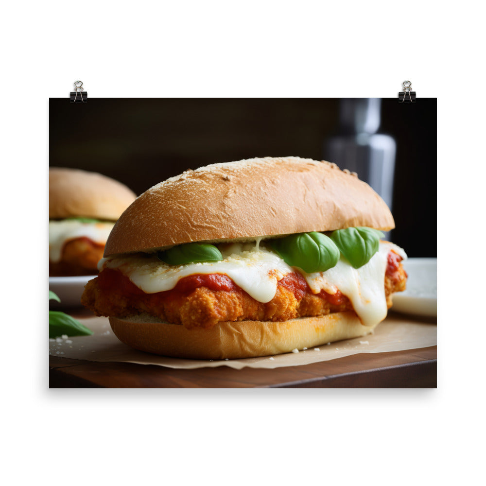 Classic Chicken Parmesan Hero photo paper poster - Posterfy.AI