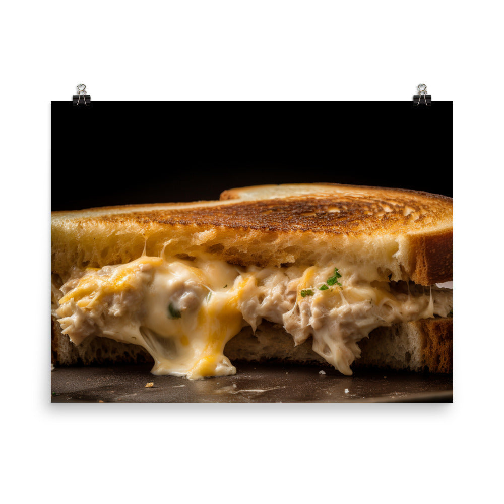 Mouthwatering Tuna Melt photo paper poster - Posterfy.AI