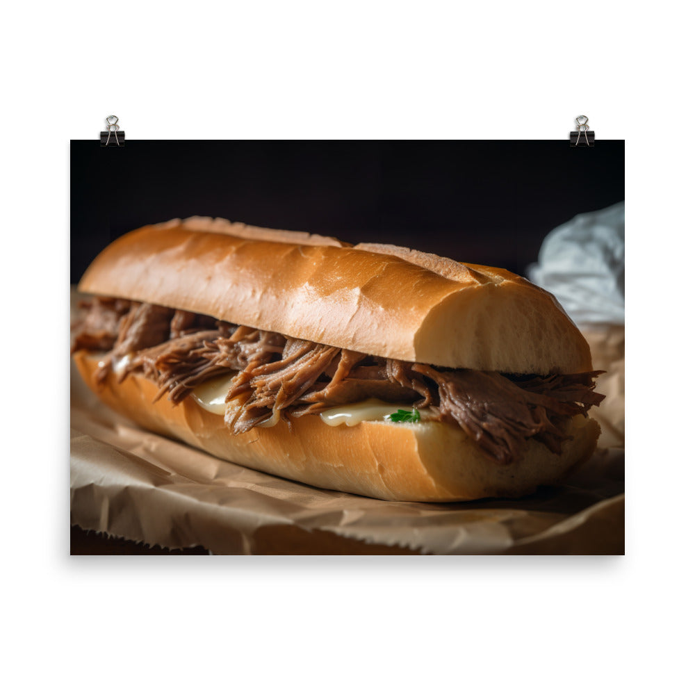 French Dip Sandwich for Lunch photo paper poster - Posterfy.AI