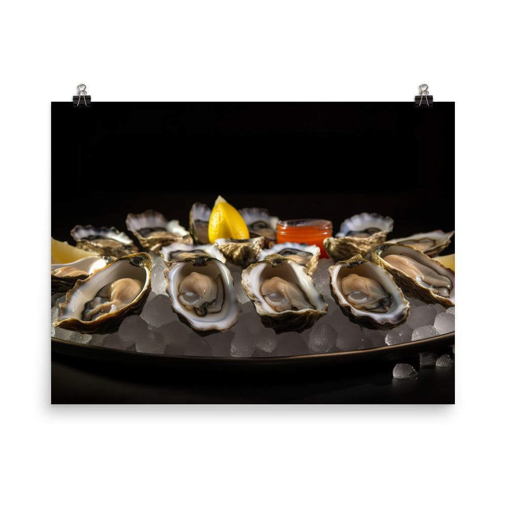 Freshly Shucked Malpeque Oyster photo paper poster - Posterfy.AI