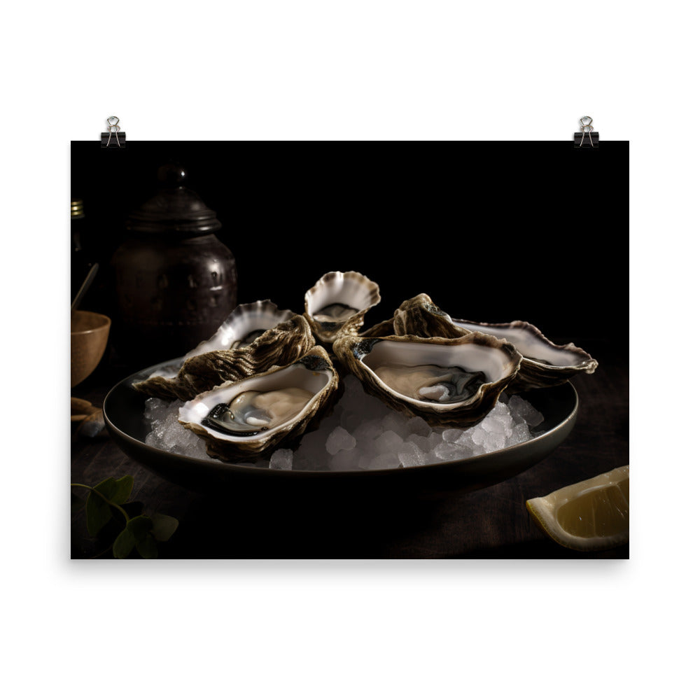 Savory Belon Oysters photo paper poster - Posterfy.AI