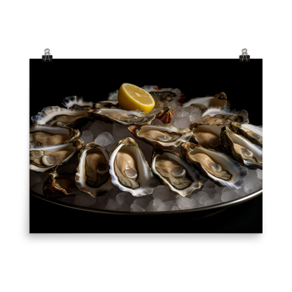 Sydney Rock Oysters on the Half Shell photo paper poster - Posterfy.AI