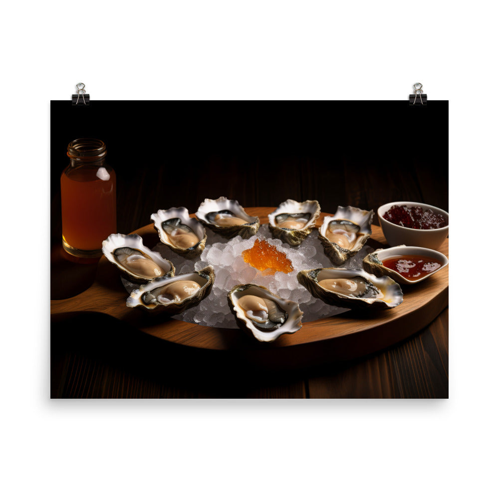 Savor the Sweetness of Kumamoto Oysters photo paper poster - Posterfy.AI