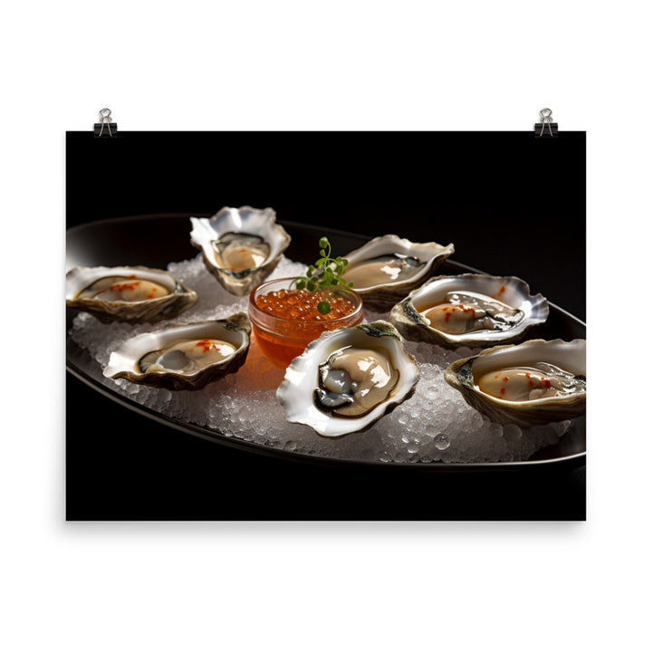 Kumamoto Oysters - A Sensuous Delight photo paper poster - Posterfy.AI