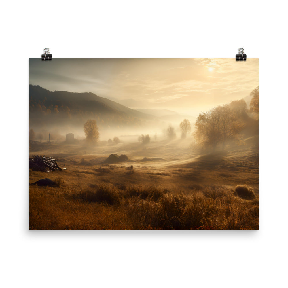 Misty Morning photo paper poster - Posterfy.AI