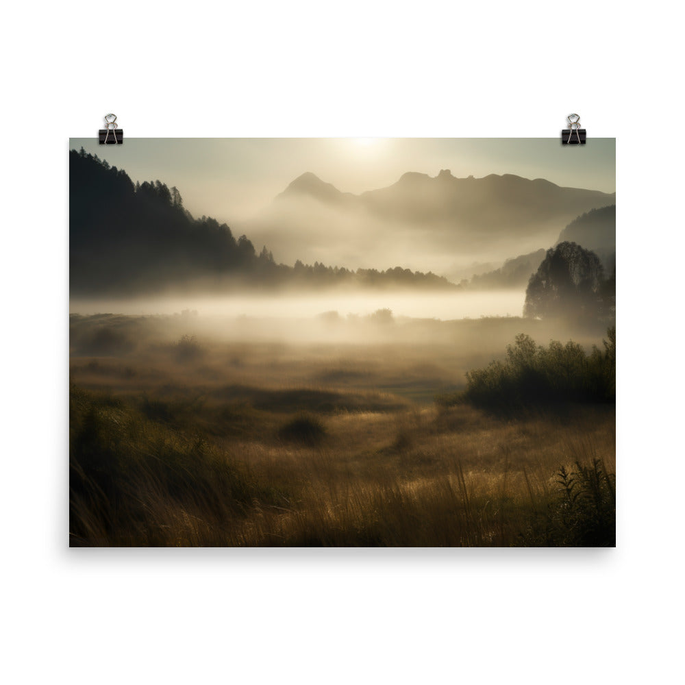 Misty Morning photo paper poster - Posterfy.AI