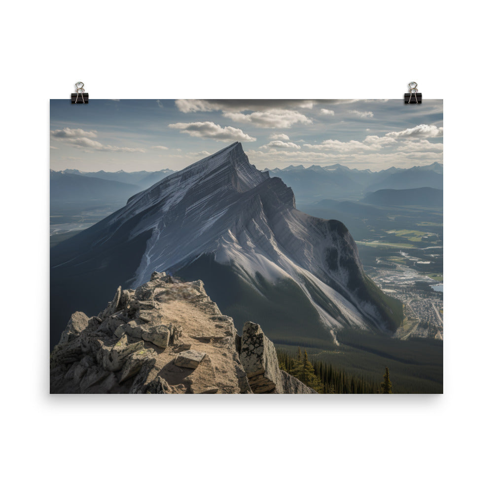 Summit of Mount Rundle photo paper poster - Posterfy.AI