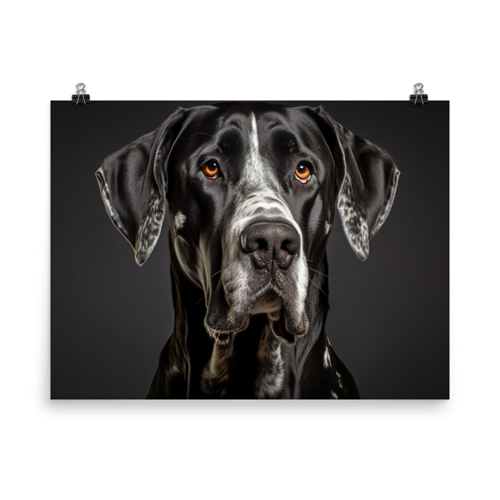 Noble Great Dane Portrait photo paper poster - Posterfy.AI