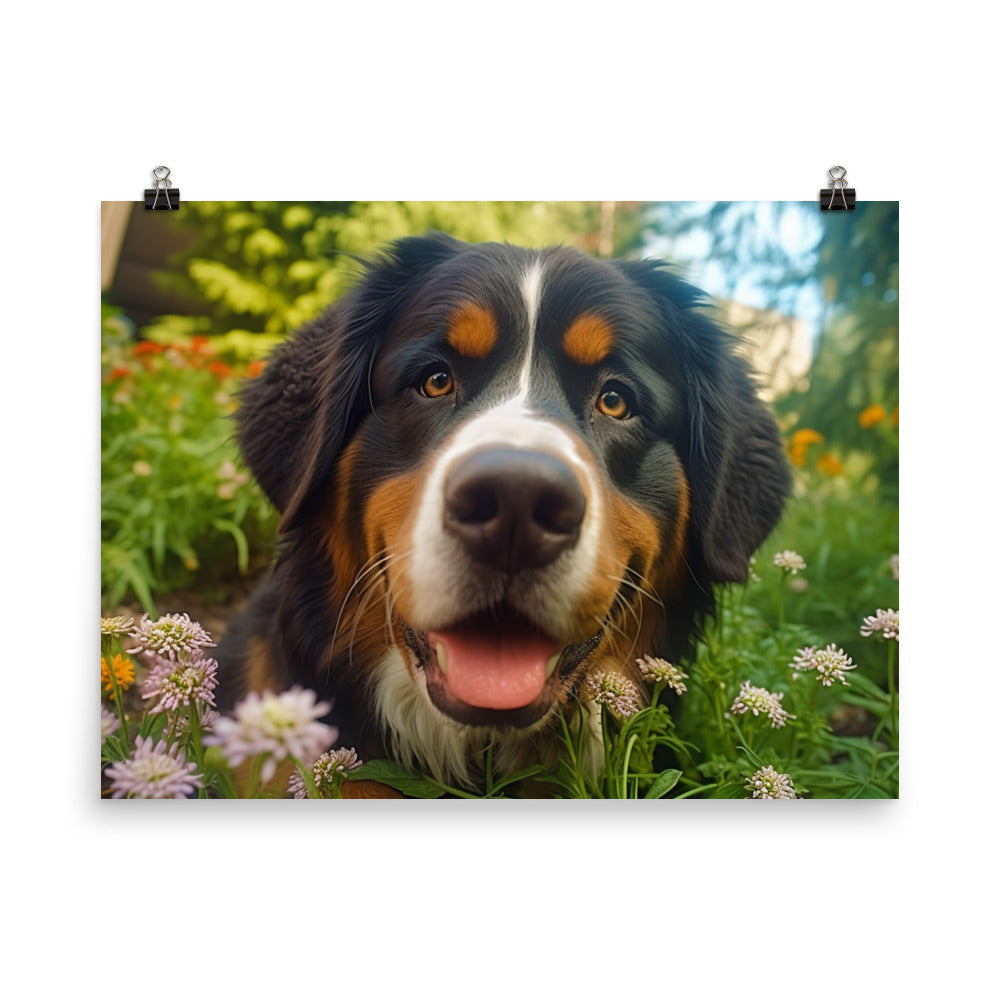 Regal Bernese Mountain Dog photo paper poster - Posterfy.AI