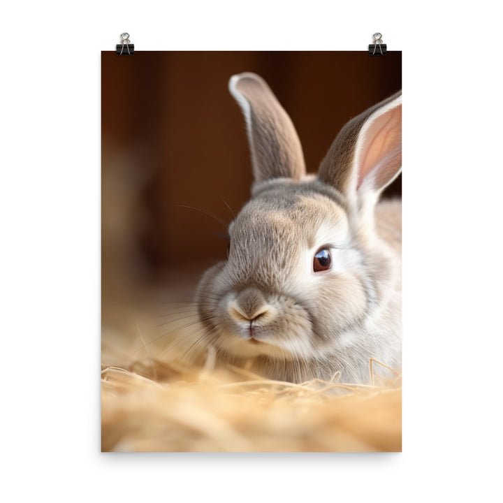 Mini Rex Bunny Photo paper poster - PosterfyAI.com
