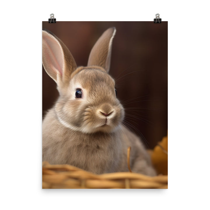 Mini Rex Bunny Photo paper poster - PosterfyAI.com