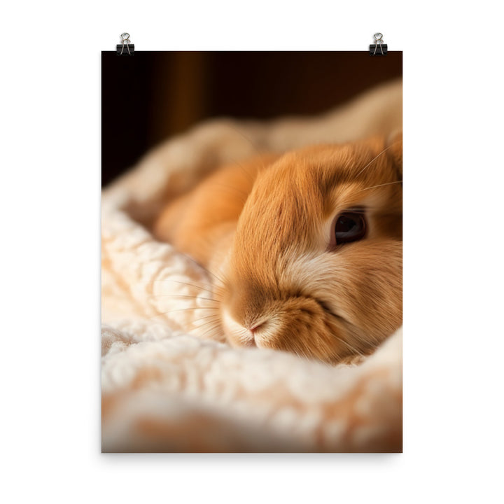 Mini Rex Bunny Photo paper poster - PosterfyAI.com