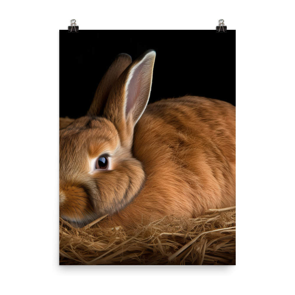 Mini Rex Bunny Photo paper poster - PosterfyAI.com