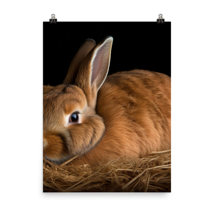 Mini Rex Bunny Photo paper poster - PosterfyAI.com