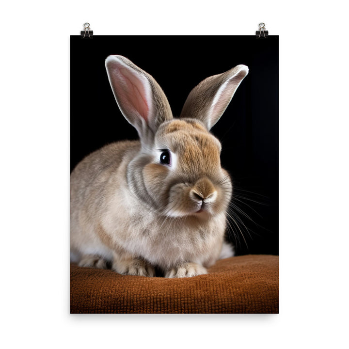 Mini Rex Bunny Photo paper poster - PosterfyAI.com
