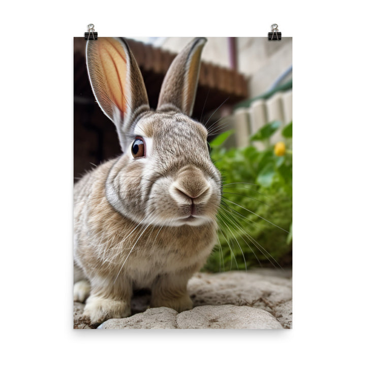 Mini Rex Bunny Photo paper poster - PosterfyAI.com