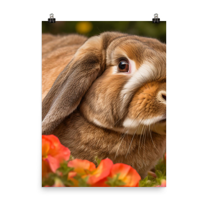 Majestic French Lop Photo paper poster - PosterfyAI.com