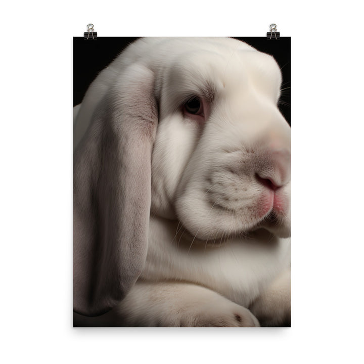 Majestic English Lop Photo paper poster - PosterfyAI.com