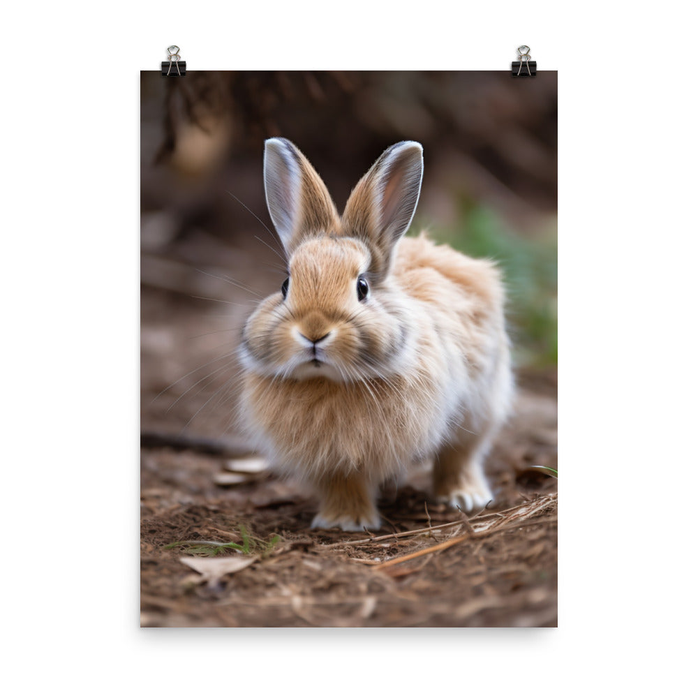 Lionhead Bunny Photo paper poster - PosterfyAI.com