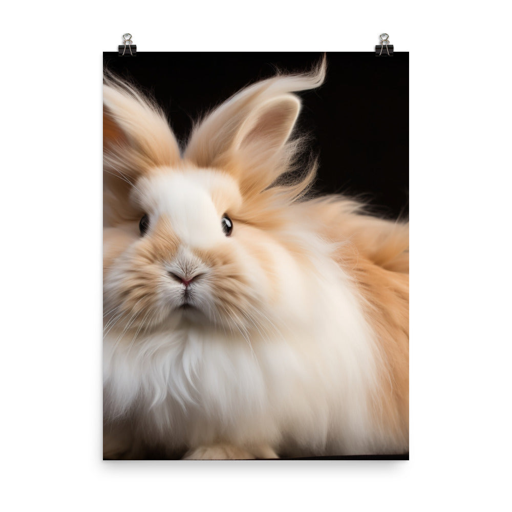 Gorgeous Lionhead Bunny Photo paper poster - PosterfyAI.com