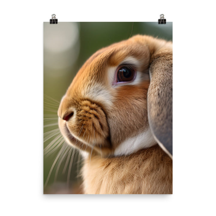 French Lop Portrait Photo paper poster - PosterfyAI.com
