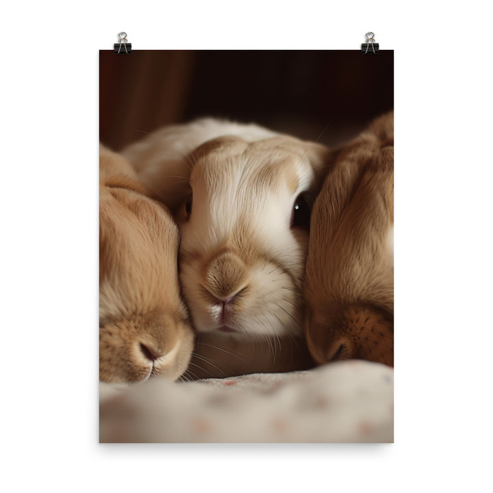 French Lop Family Time Photo paper poster - PosterfyAI.com