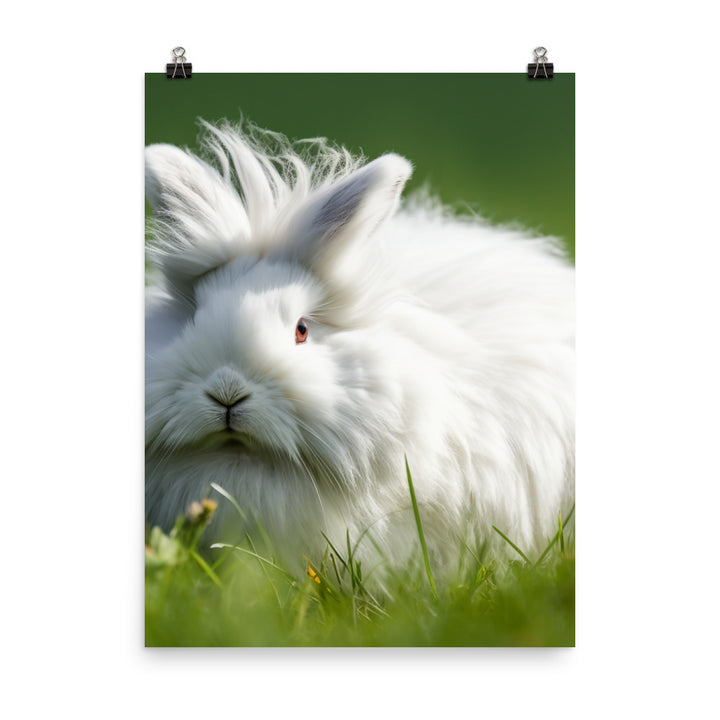 Fluffy Bunny Photo paper poster - PosterfyAI.com