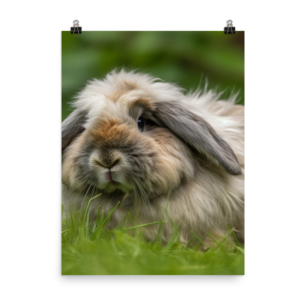 Fluffy American Fuzzy Lop Photo paper poster - PosterfyAI.com