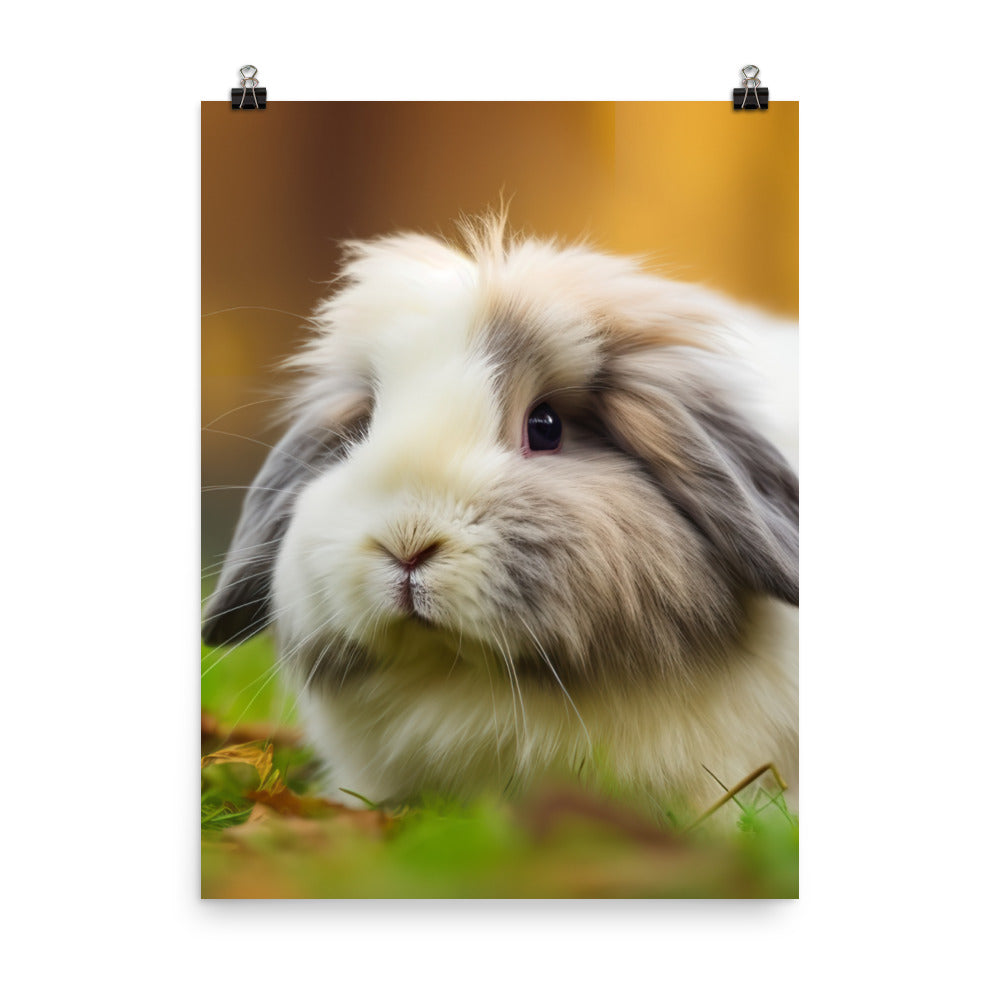 Fluffy American Fuzzy Lop Photo paper poster - PosterfyAI.com