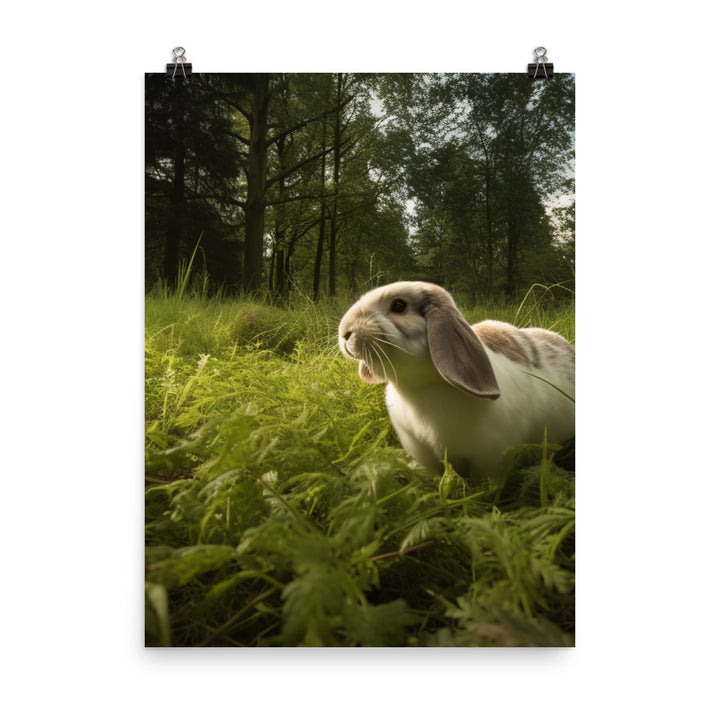 English Lop in Nature Photo paper poster - PosterfyAI.com