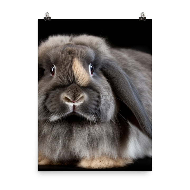 American Fuzzy Lop Portrait Photo paper poster - PosterfyAI.com
