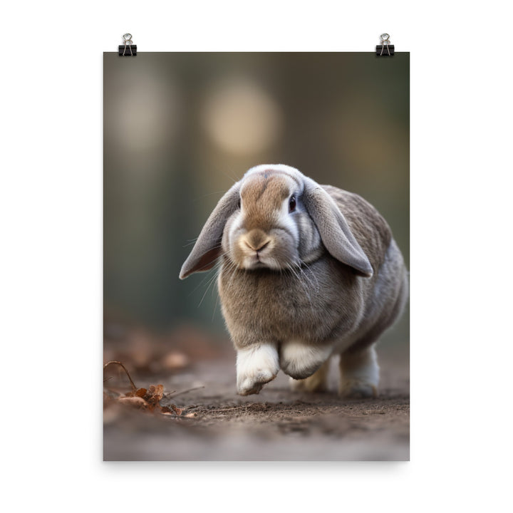 Adventurous English Lop Photo paper poster - PosterfyAI.com