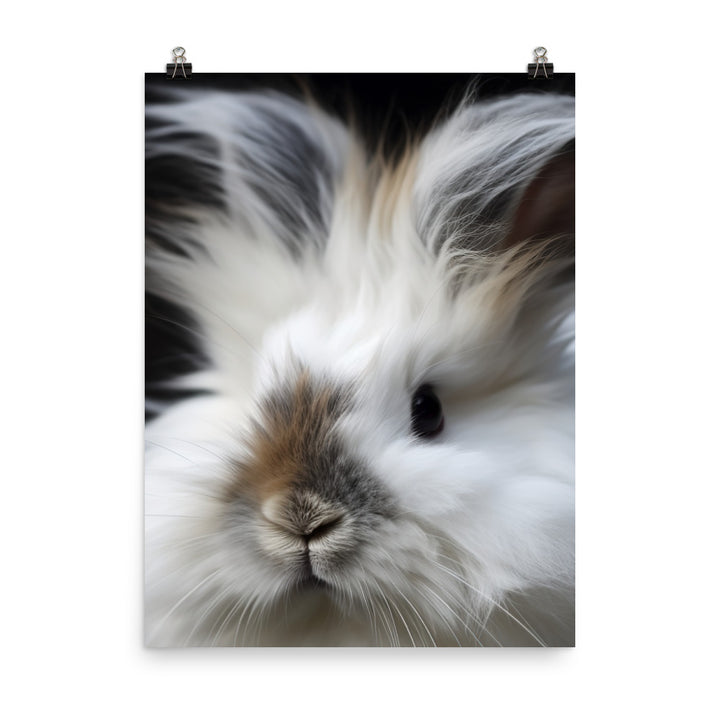 Adorable Lionhead Bunny Photo paper poster - PosterfyAI.com