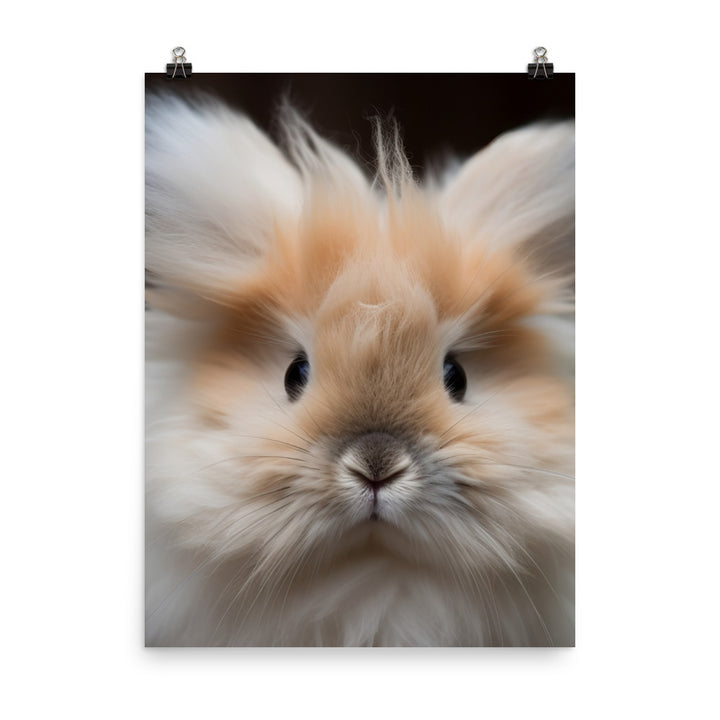 Adorable Lionhead Bunny Photo paper poster - PosterfyAI.com