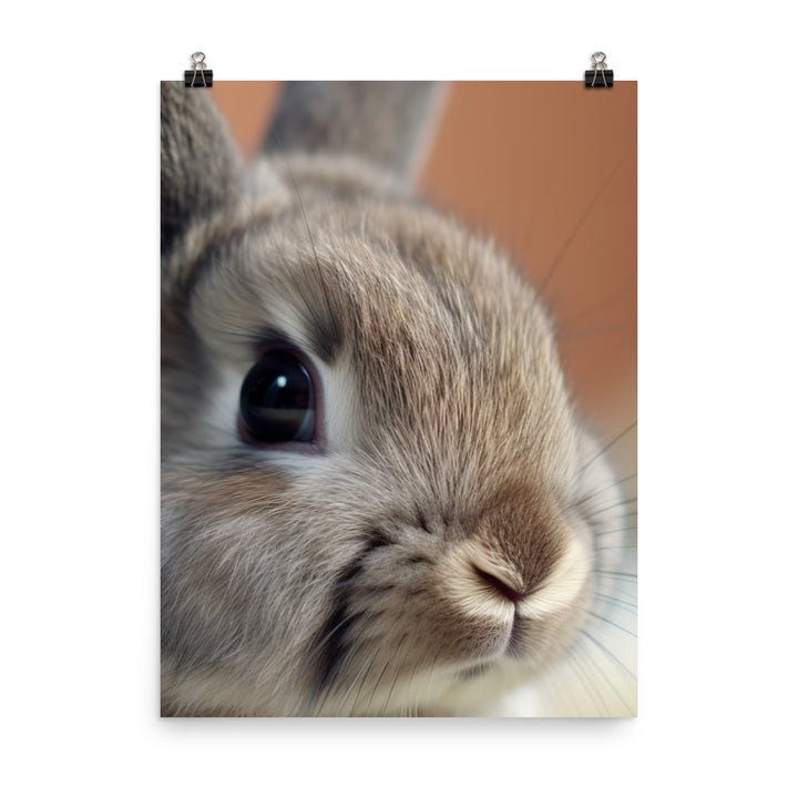 Netherland Dwarf Portrait Photo paper poster - PosterfyAI.com
