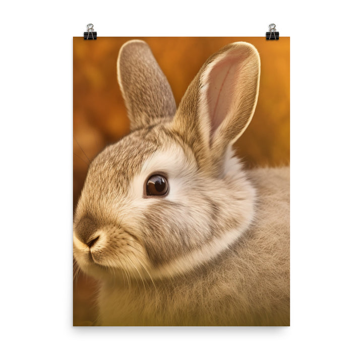 Netherland Dwarf Portrait Photo paper poster - PosterfyAI.com