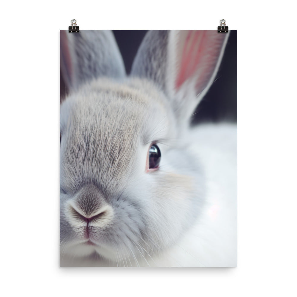 Netherland Dwarf Portrait Photo paper poster - PosterfyAI.com