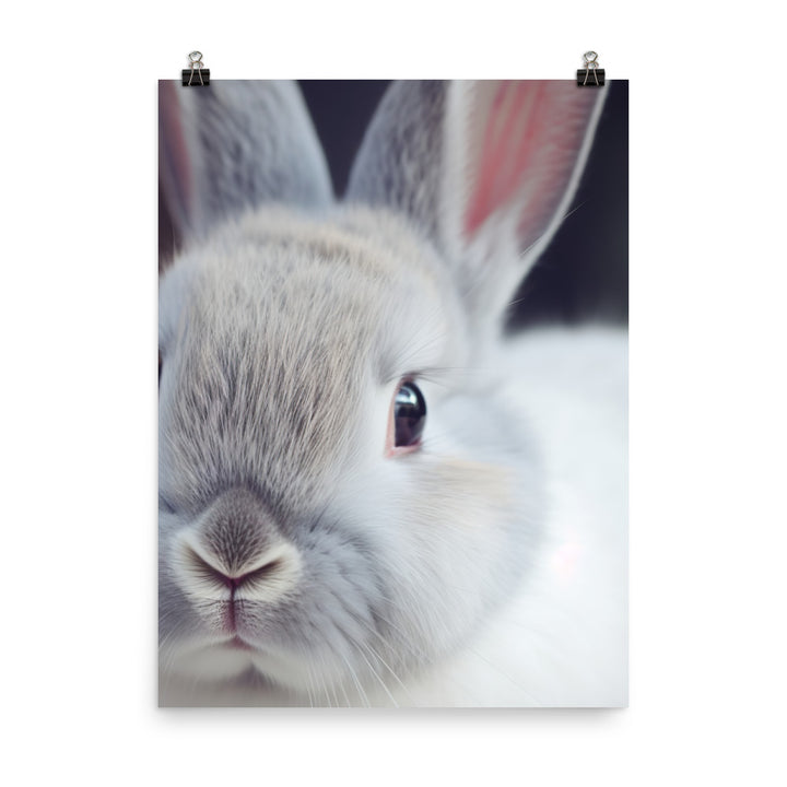 Netherland Dwarf Portrait Photo paper poster - PosterfyAI.com