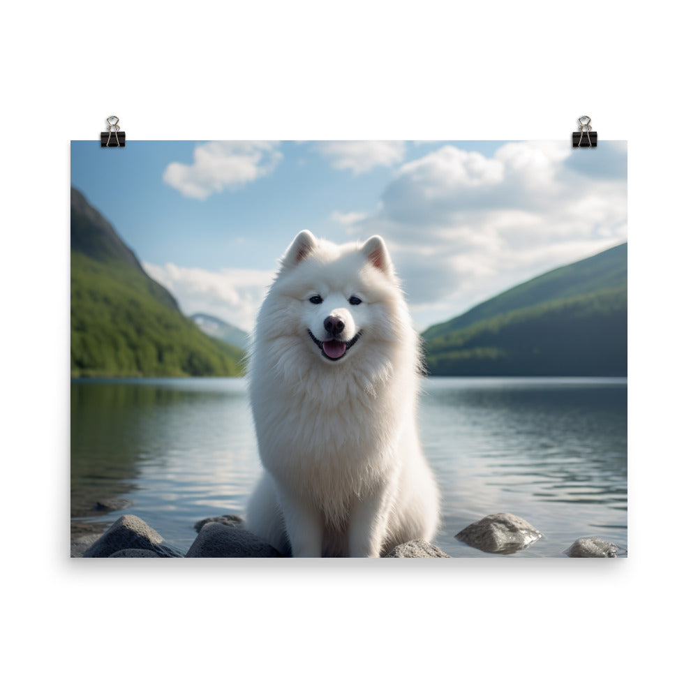 Samoyed Serenity photo paper poster - Posterfy.AI