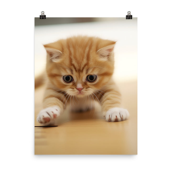Exotic Shorthair Kitten Photo paper poster - PosterfyAI.com