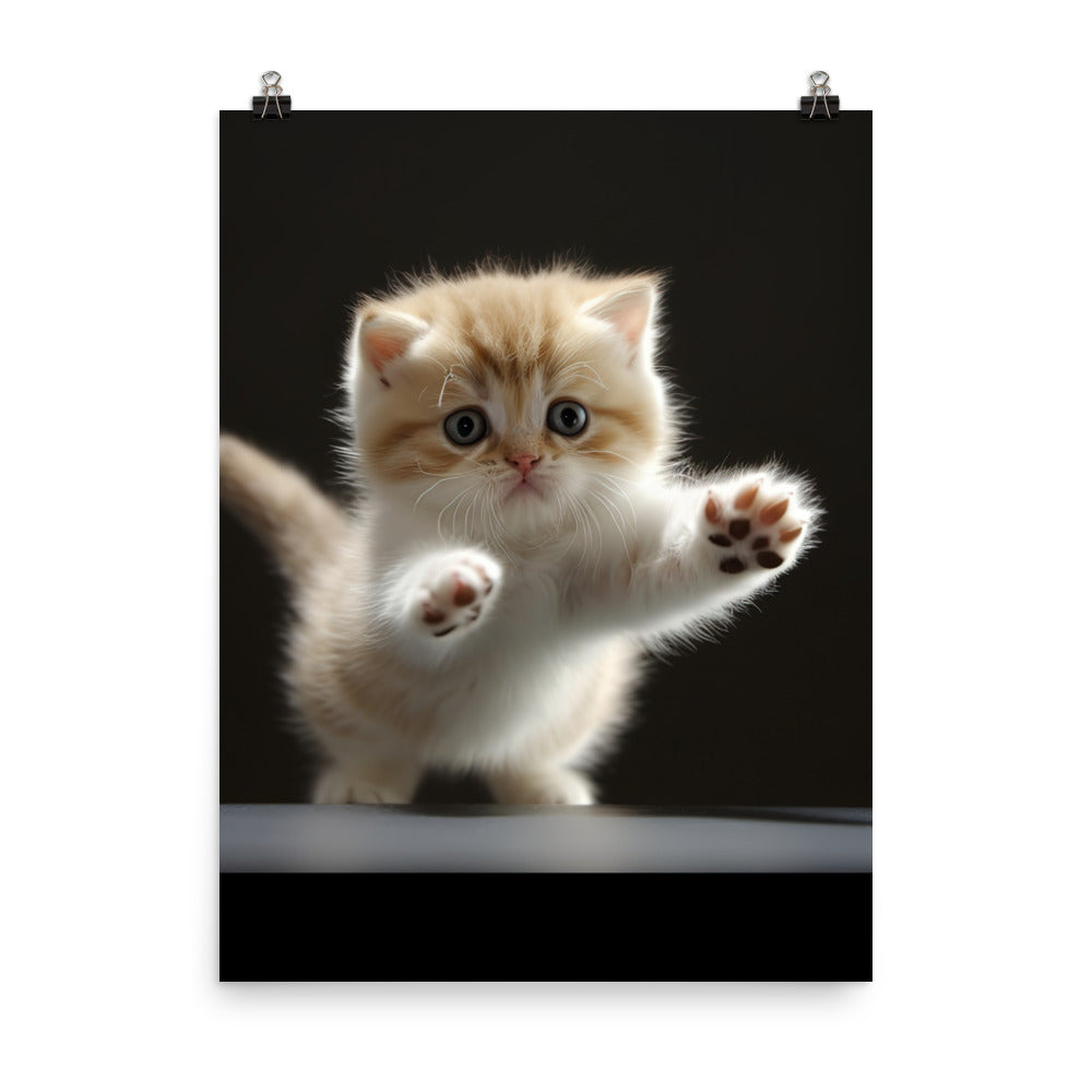 Exotic Shorthair Kitten Photo paper poster - PosterfyAI.com