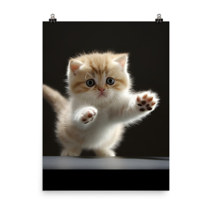 Exotic Shorthair Kitten Photo paper poster - PosterfyAI.com