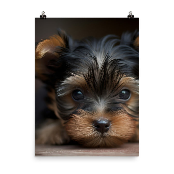 Yorkshire Terrier Pup Photo paper poster - PosterfyAI.com