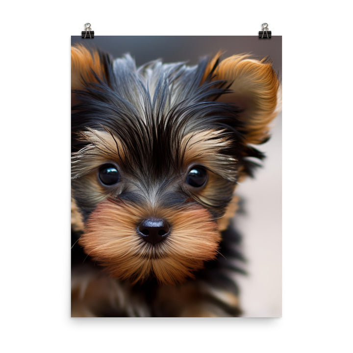 Yorkshire Terrier Pup Photo paper poster - PosterfyAI.com