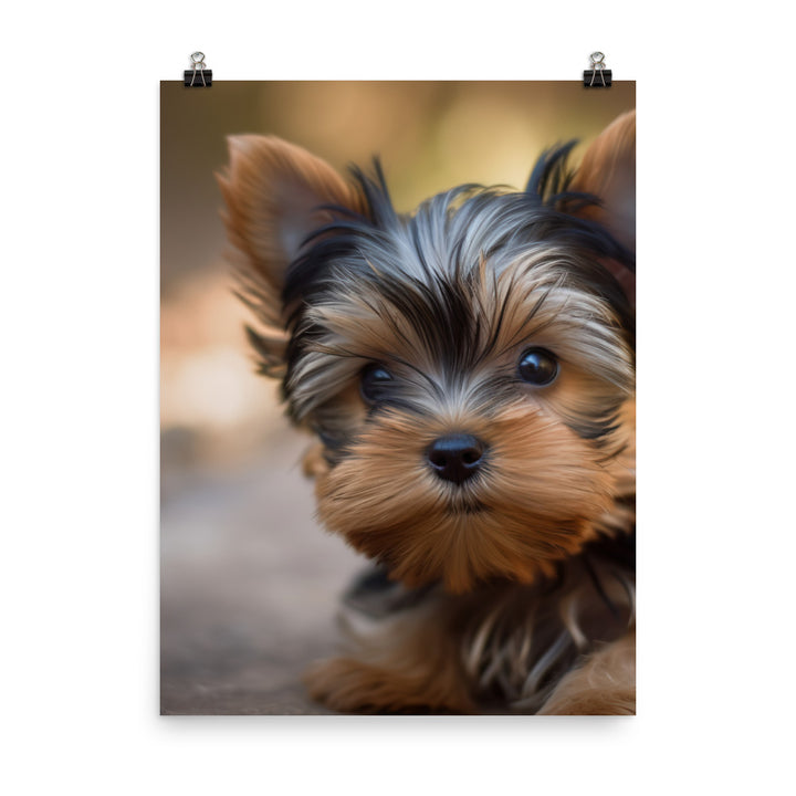 Yorkshire Terrier Pup Photo paper poster - PosterfyAI.com