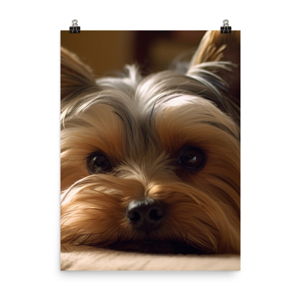 Yorkie at Home Photo paper poster - PosterfyAI.com