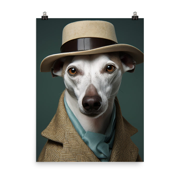 Whippet Fashionista Photo paper poster - PosterfyAI.com