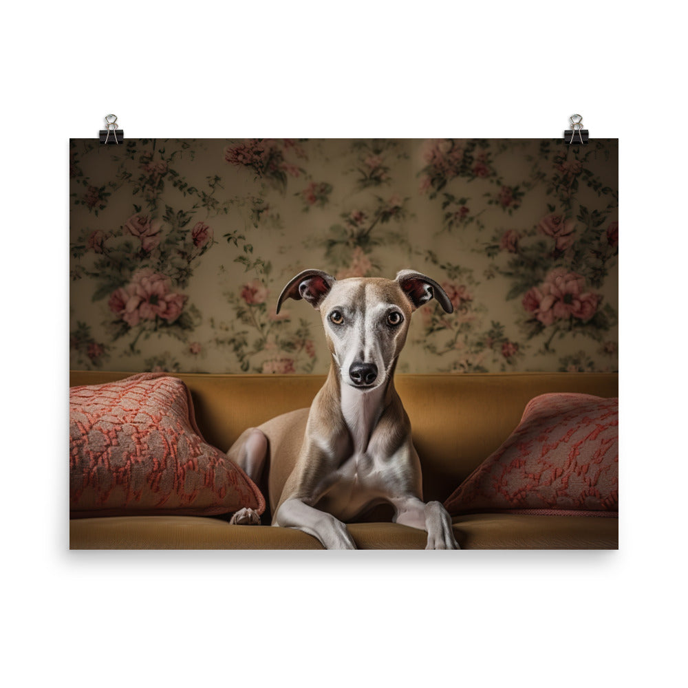 Whippet at Home photo paper poster - Posterfy.AI