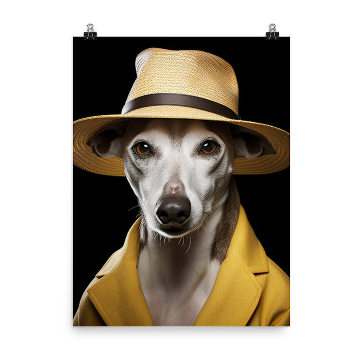 Whippet Fashionista Photo paper poster - PosterfyAI.com