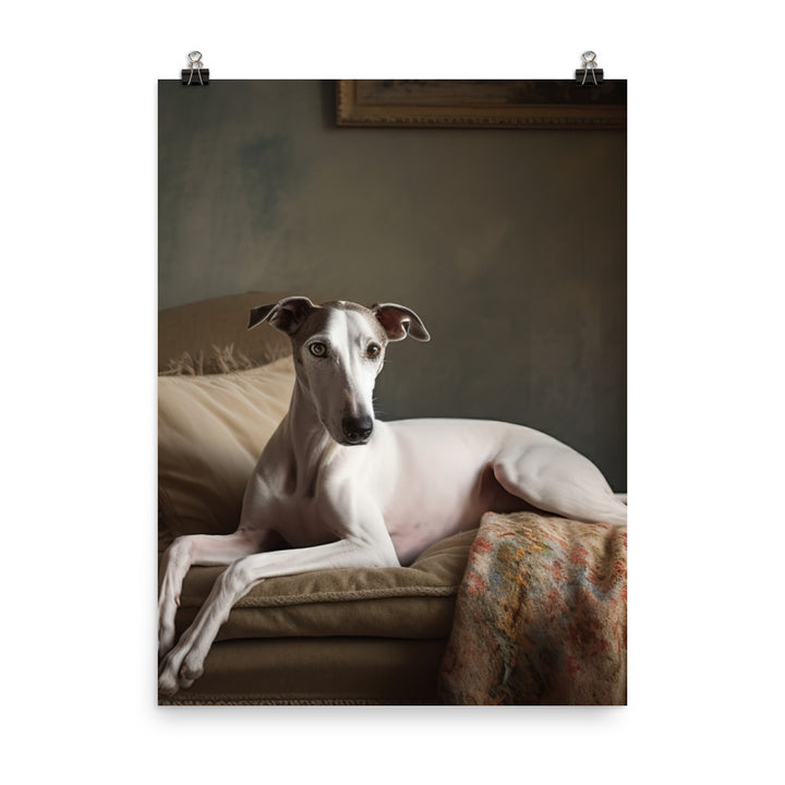 Whippet at Home Photo paper poster - PosterfyAI.com